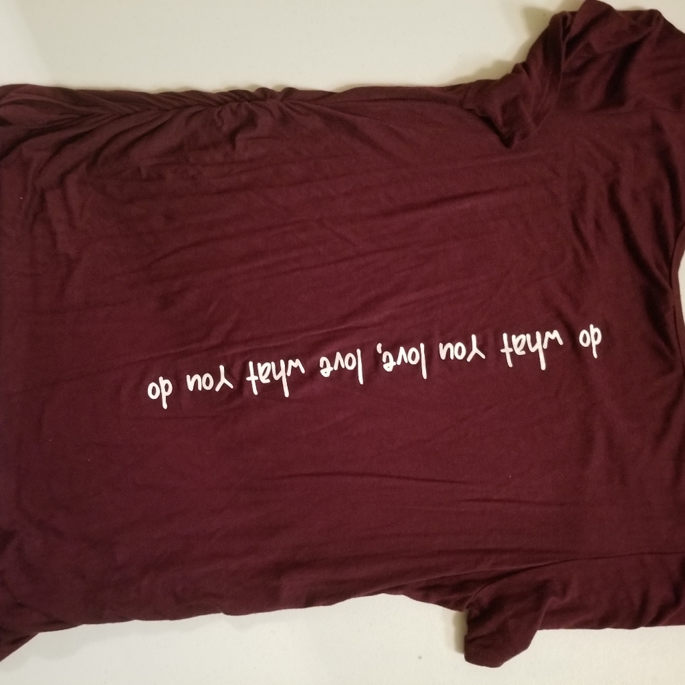 French pastry brand Burgandy shirt